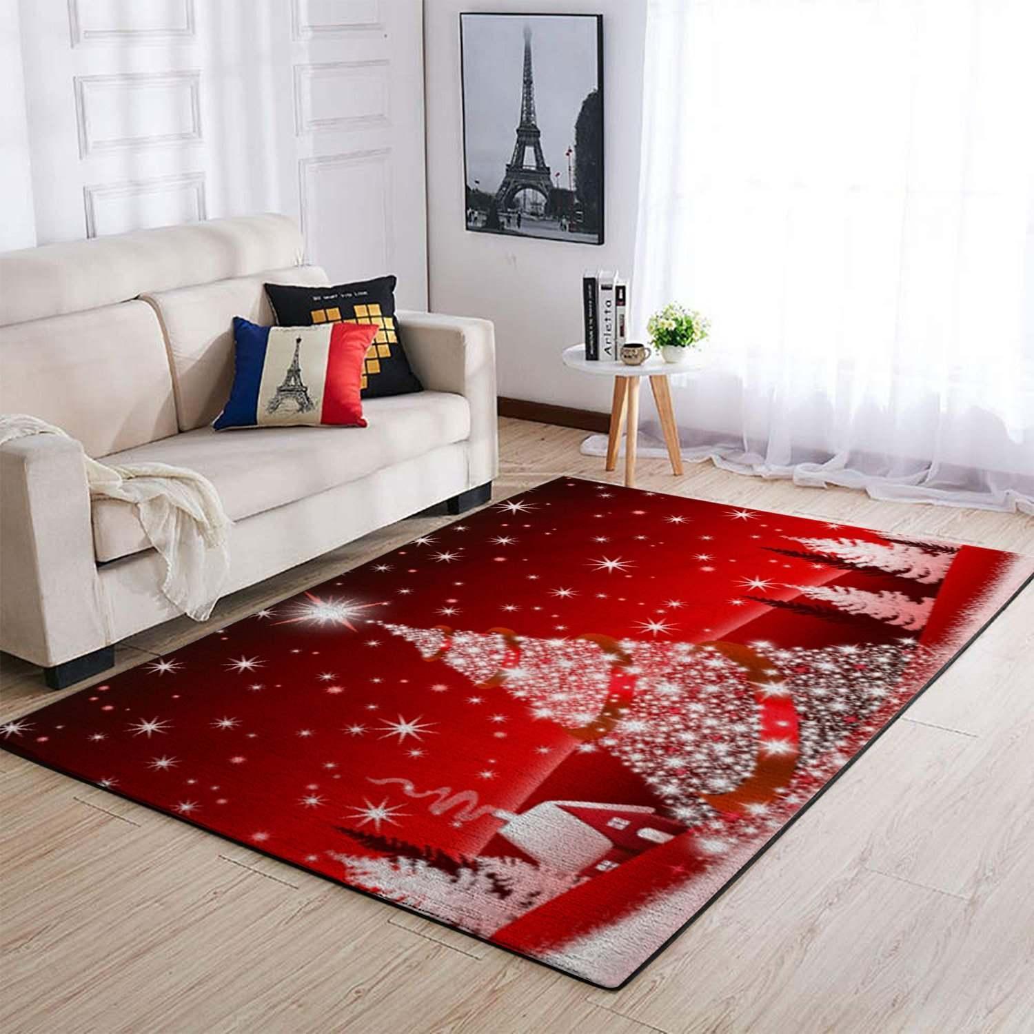 Christmas Tree Area Rectangle Rug