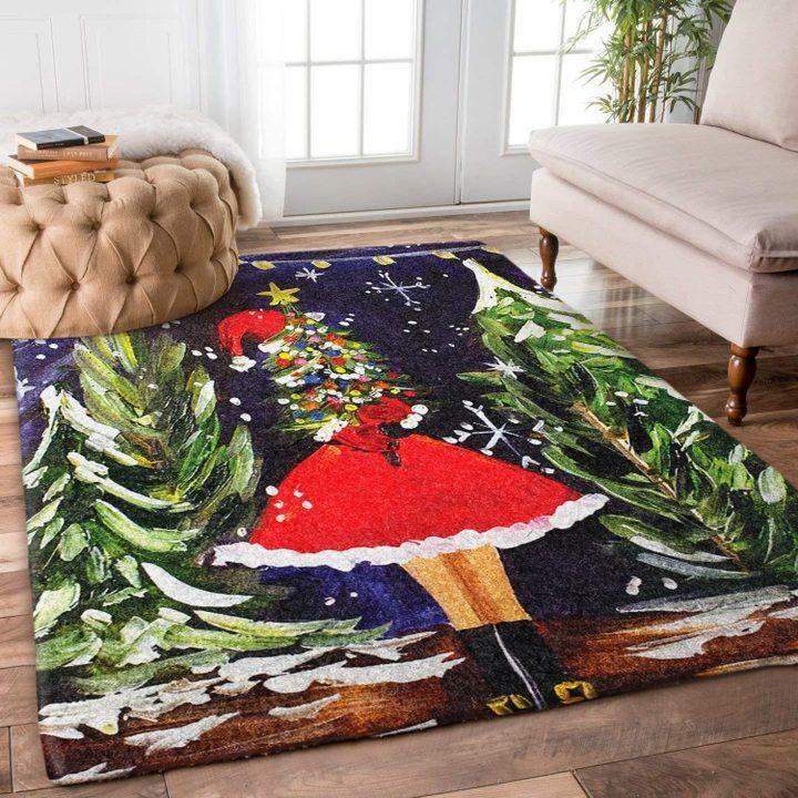 Christmas Tree Girl Limited Edition Rectangle Rug