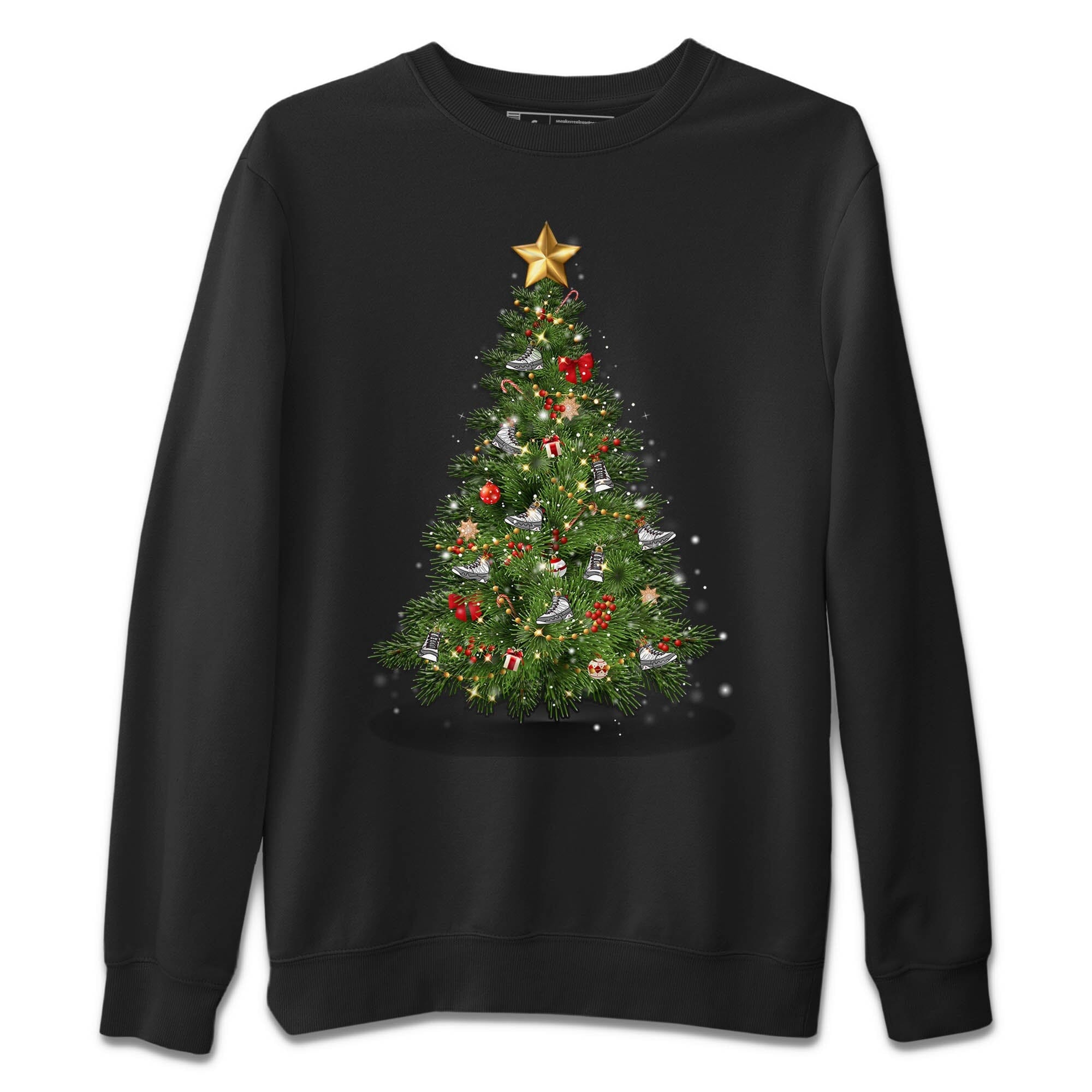 Christmas Tree Unisex Sweater – Air Jordan 9 Fire Red, Sneakers Matching Sweater