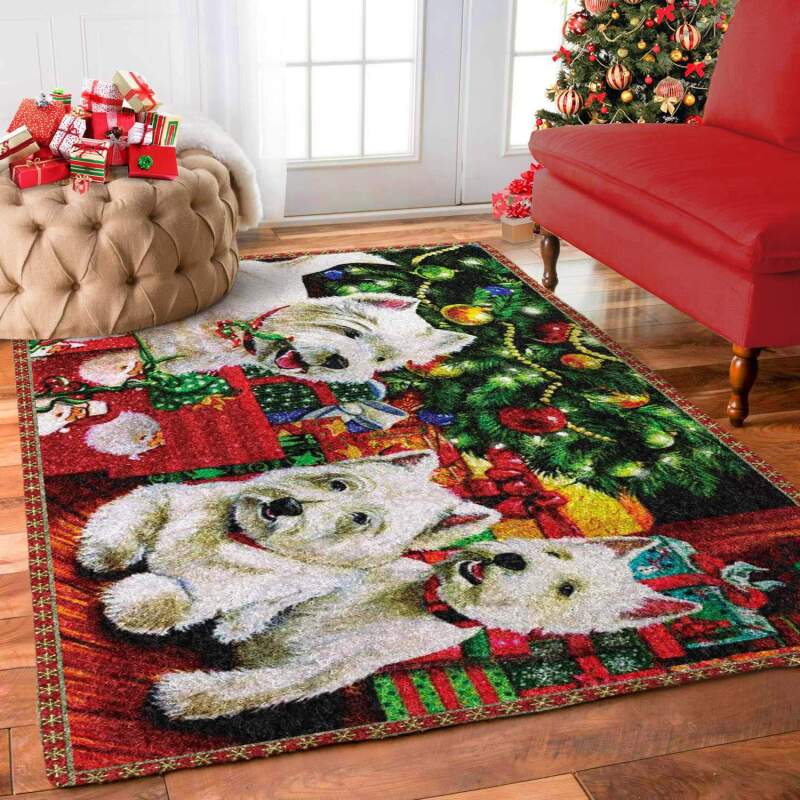 Christmas Westie Limited Edition Rectangle Rug