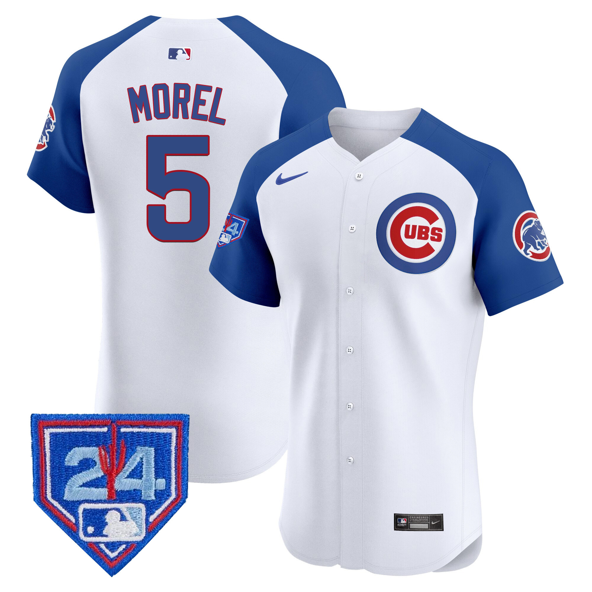 Christopher Morel Men's Chicago Cubs 2024 Spring Training Patch Vapor Premier Elite V2 White Alternate Jersey - All Stitched