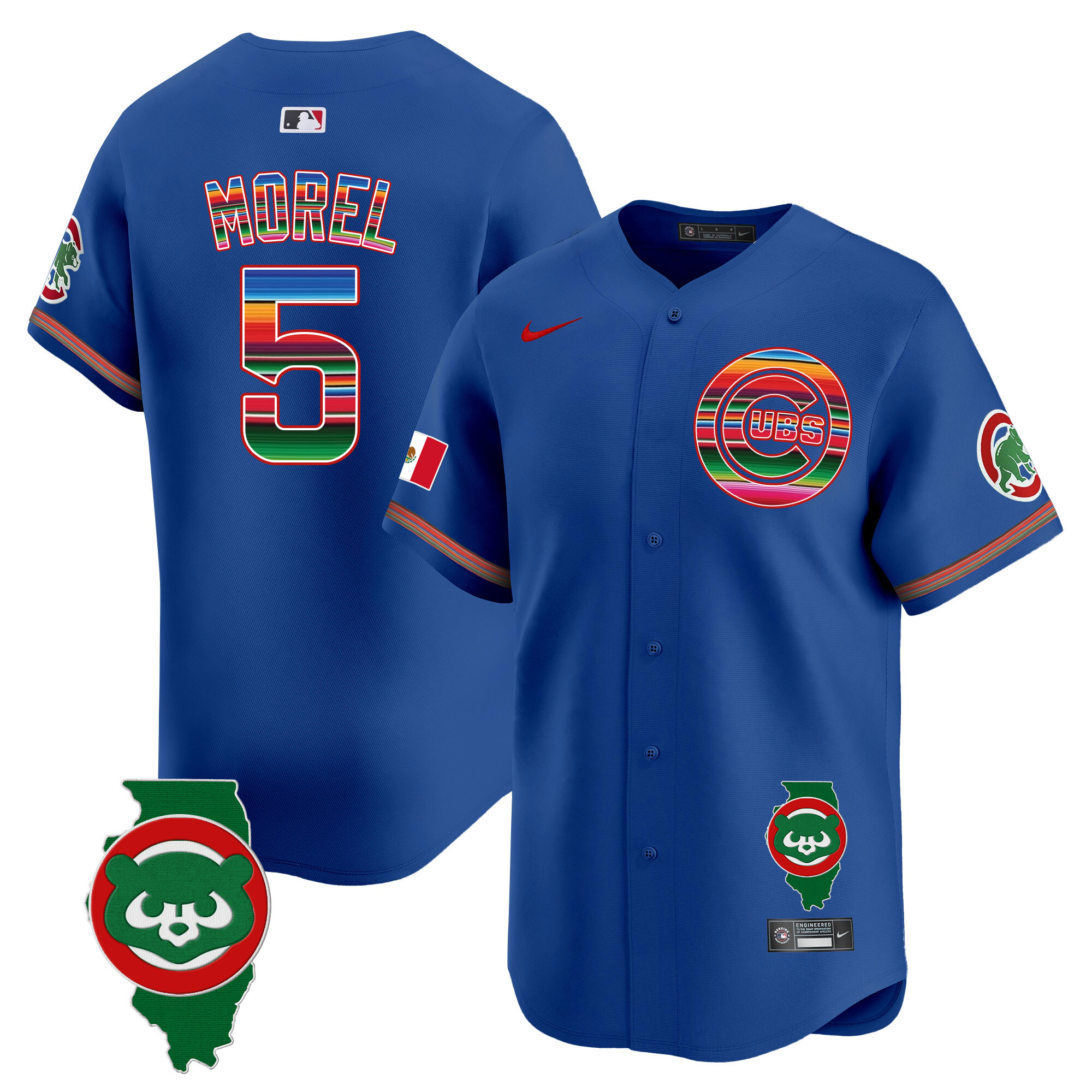 Christopher Morel Men's Chicago Cubs Mexico Illinois Patch Vapor Premier Limited Royal Jersey - All Stitched