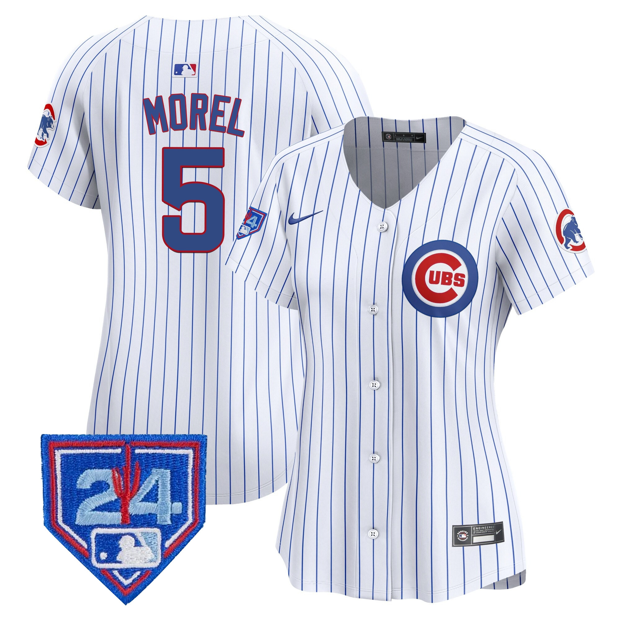 Christopher Morel Women's Chicago Cubs 2024 Spring Training Patch Vapor Premier Limited V2 White Jersey - All Stitched