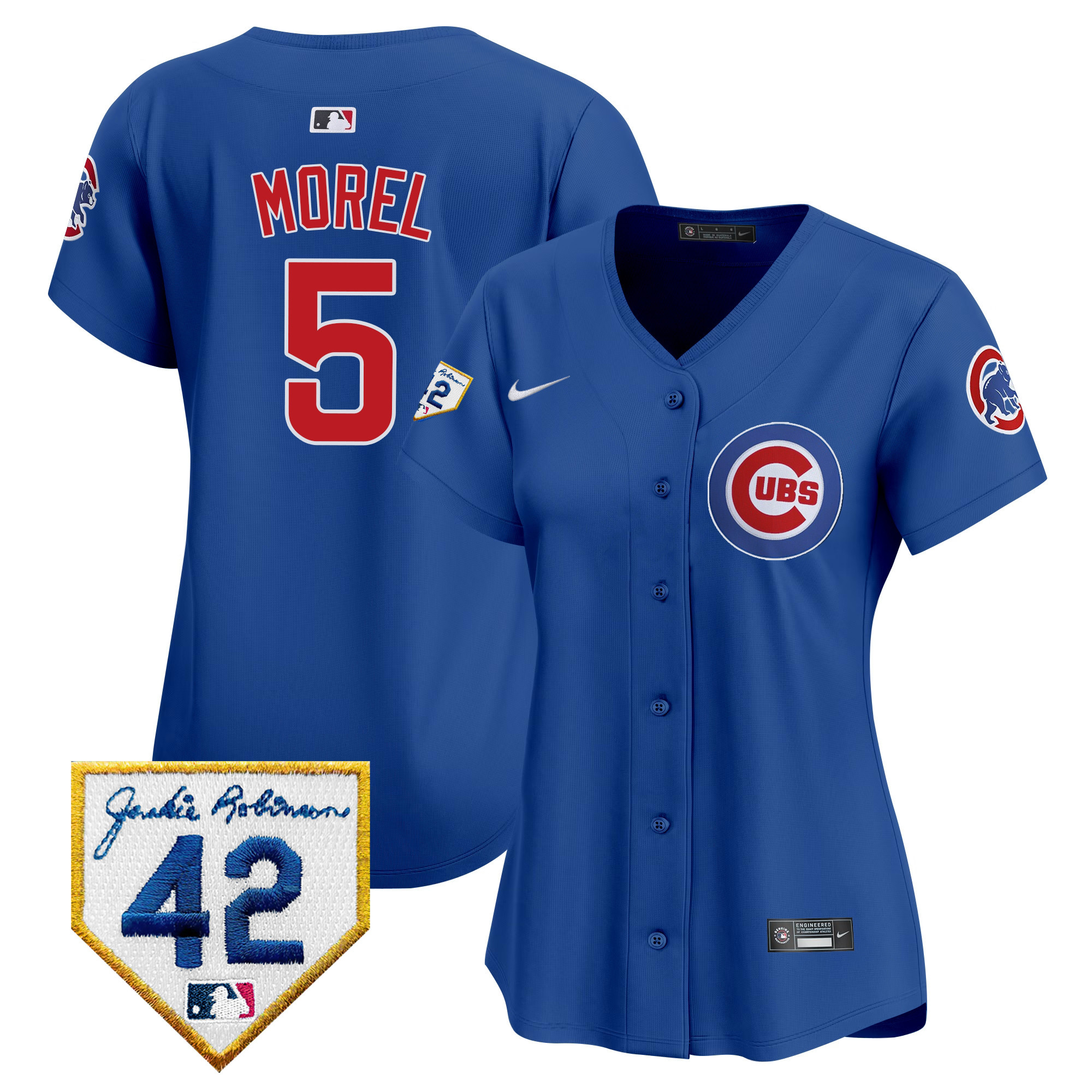 Christopher Morel Women's Chicago Cubs Jackie Robinson Patch Vapor Premier Limited Royal Jersey - All Stitched