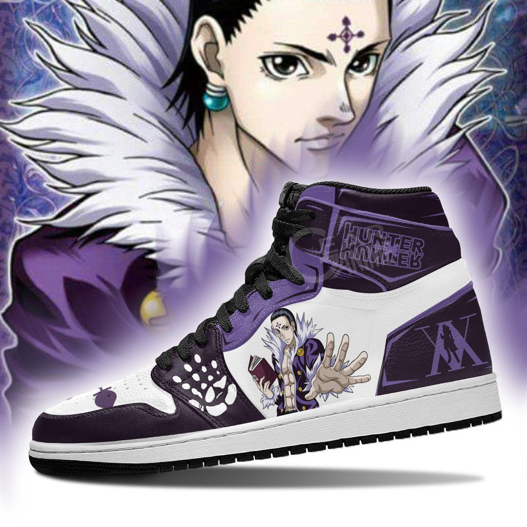 Chrollo Lucilfer Hunter X Hunter Anime 1 High Top Air Jordan Sneaker, Air Jordan Hightop