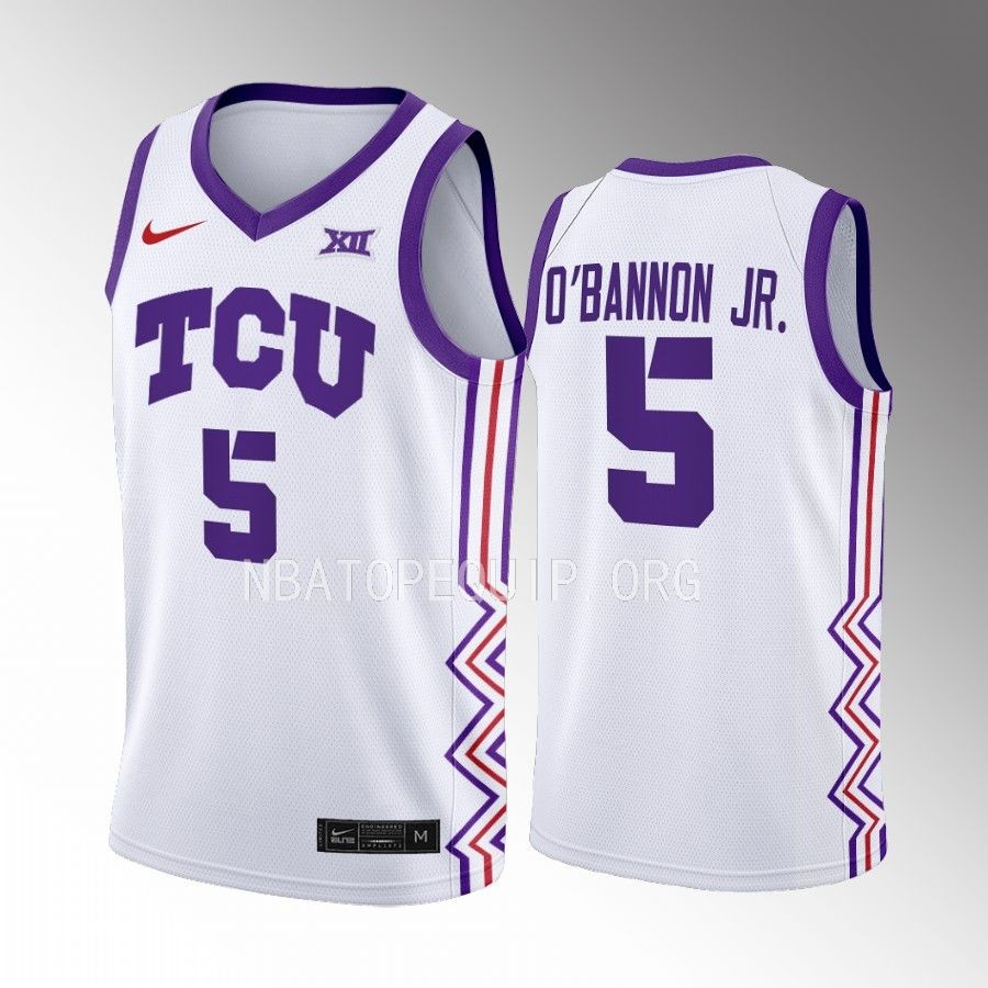 Chuck O'Bannon Jr. TCU Horned Frogs White Jersey 2022-23 Home
