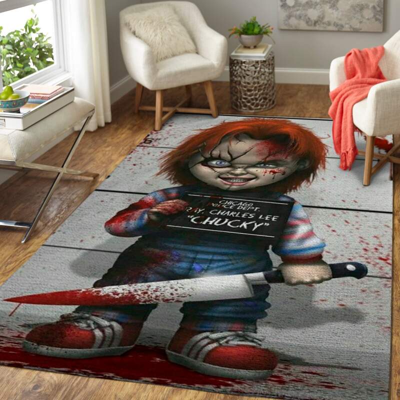 Chucky With The Knife Child’s Play Area Limited Edition Rectangle Rug
