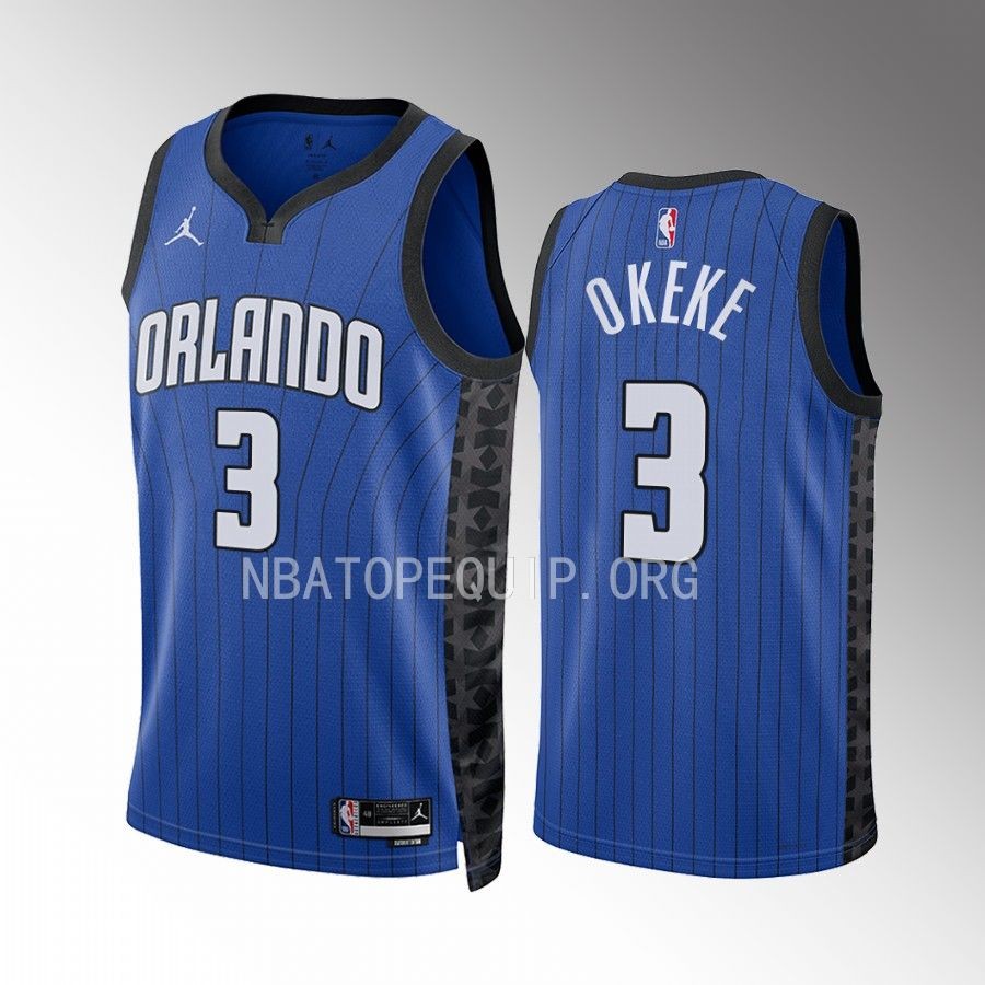 Chuma Okeke 2022-23 Orlando Magic Blue #3 Statement Edition Jersey Swingman