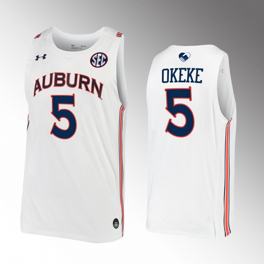 Chuma Okeke Auburn Tigers White Jersey College