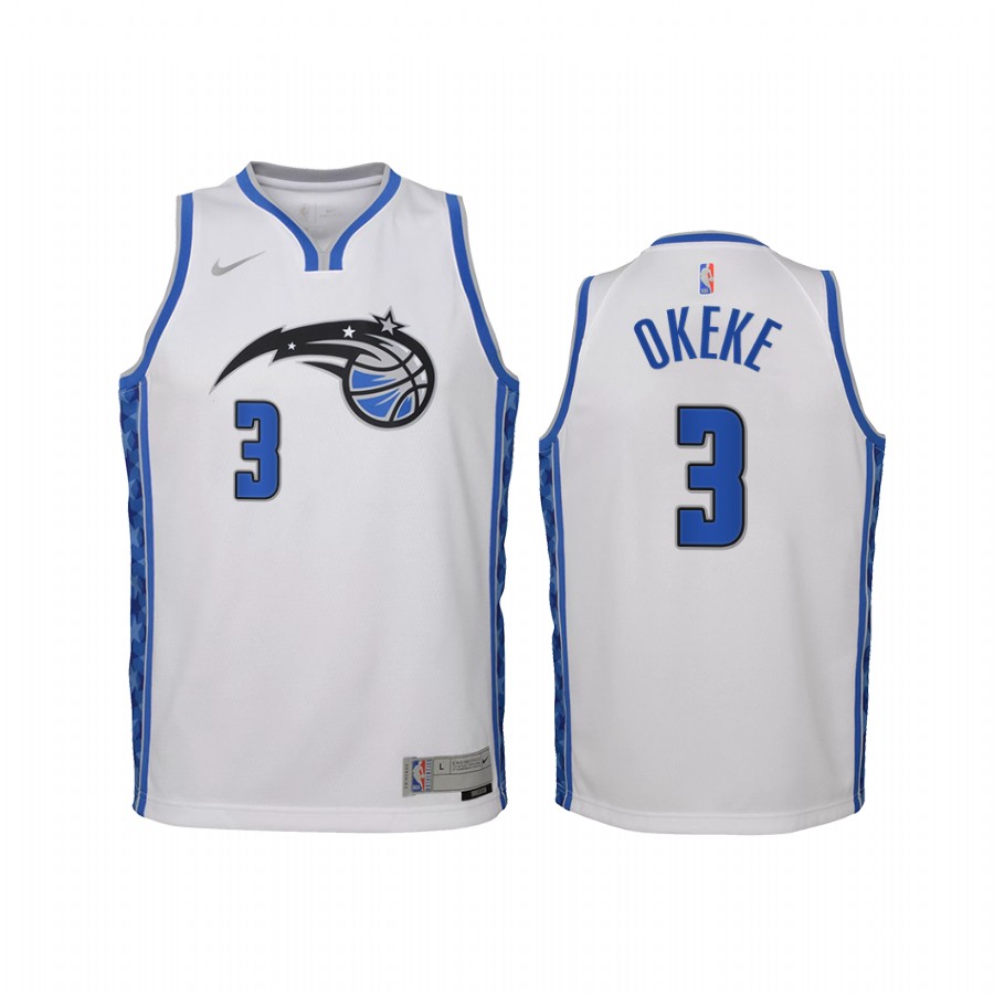Chuma Okeke Orlando Magic 2021 Earned Edition White Youth Jersey – Swingman