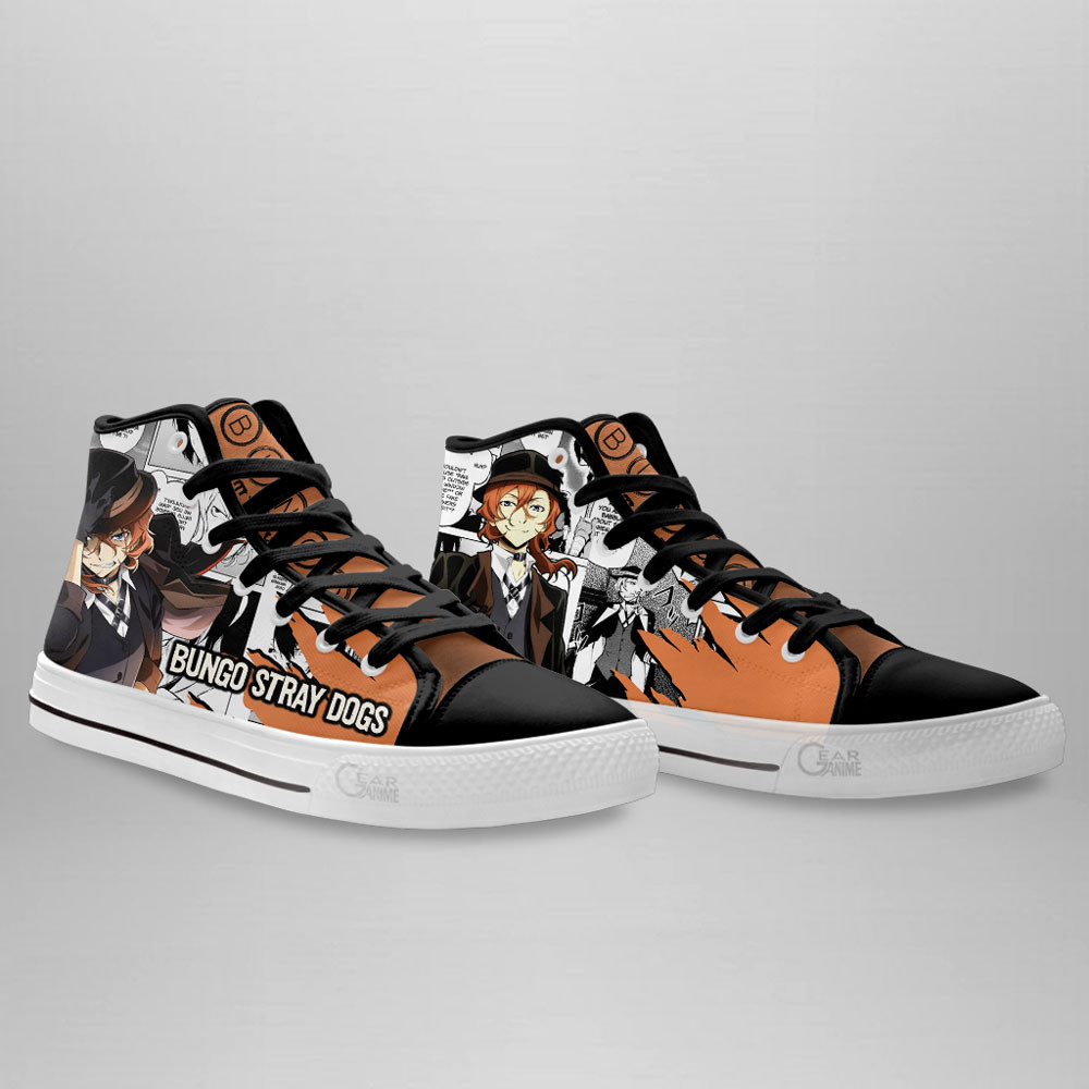 Chuuya Nakahara High Top Shoes Bungo Stray Dogs Custom Anime Sneakers