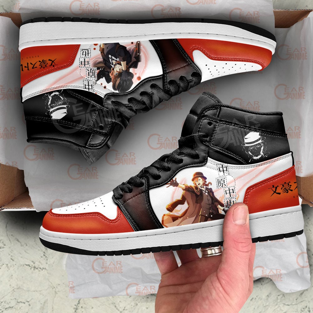 Chuuya Nakahara JD1s Sneakers Bungo Stray Dogs Anime Shoes, Air Jordan Hightop