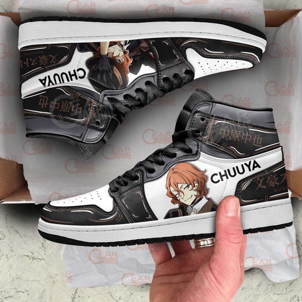 Chuya Nakahara JD1s Sneakers Bungo Stray Dogs Anime Shoes, Air Jordan Hightop