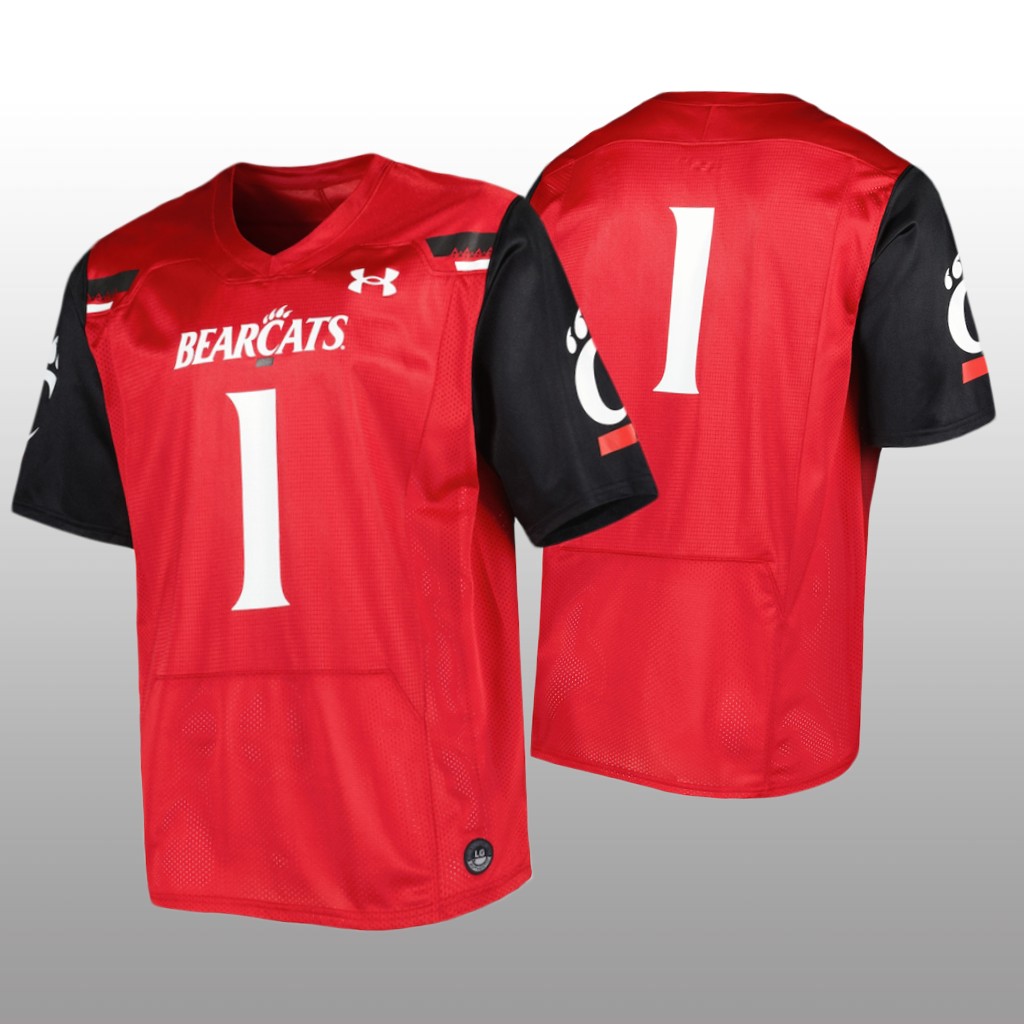 Cincinnati Bearcats #1 Wordmark Red Jersey