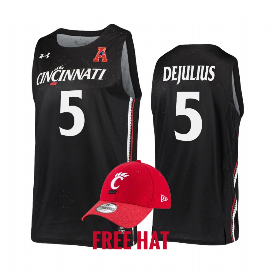 Cincinnati Bearcats David DeJulius Jersey 2022 College Black Away Uniform