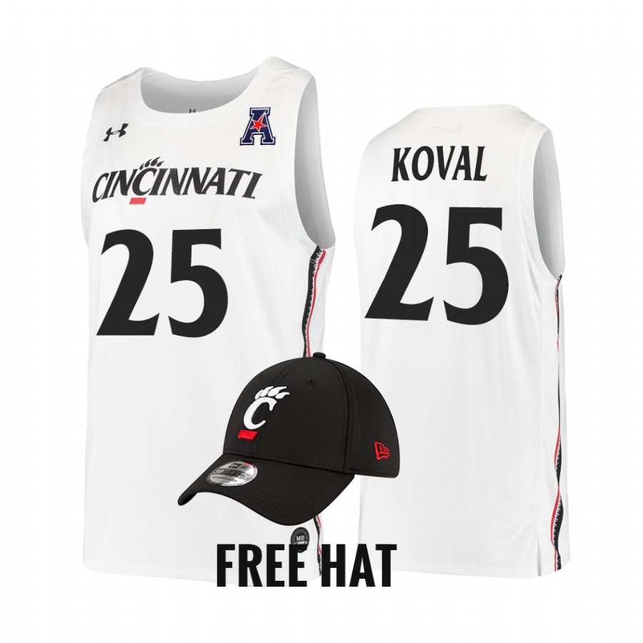 Cincinnati Bearcats Hayden Koval Jersey 2022 College White Home Uniform