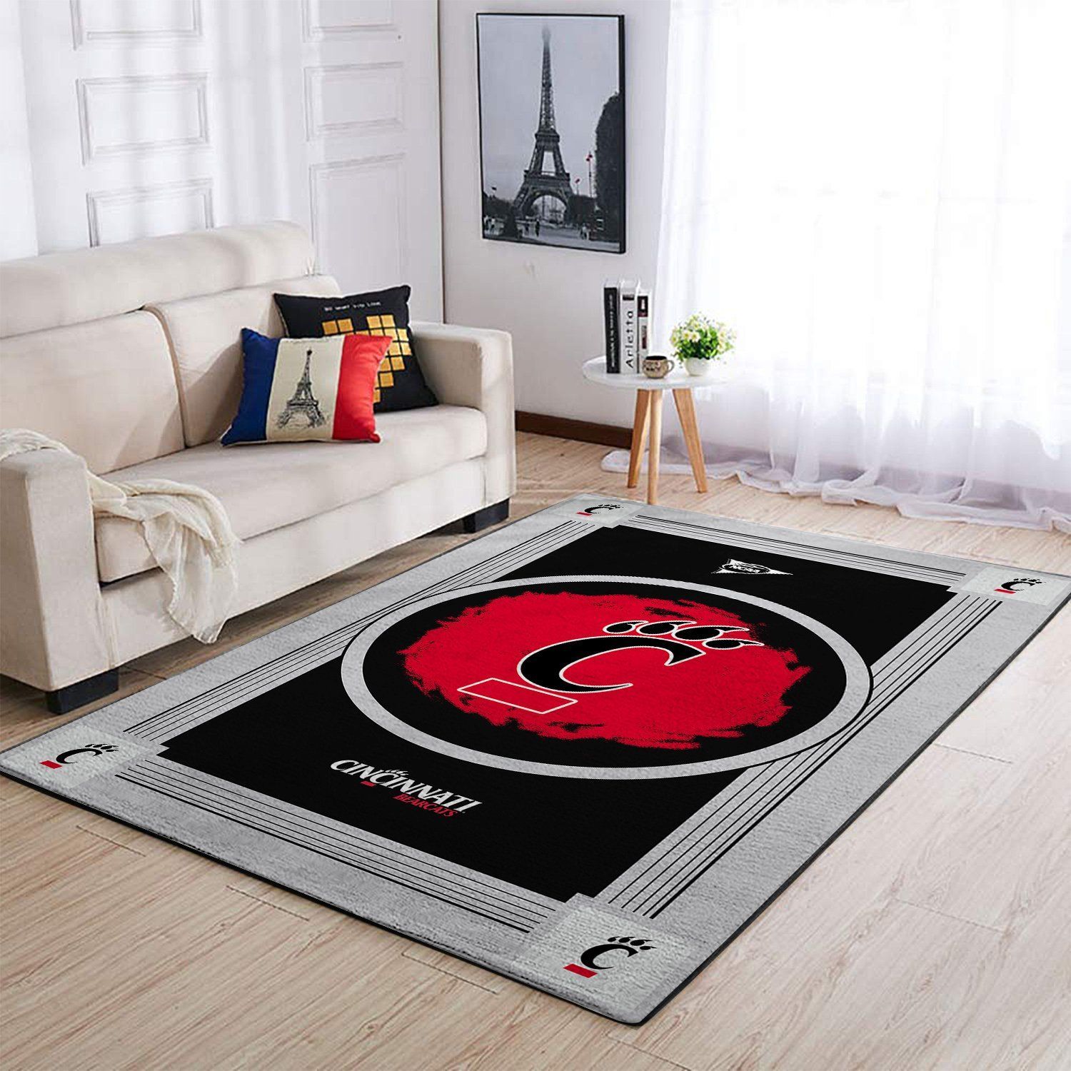 Cincinnati Bearcats Living Room Area Rectangle Rug