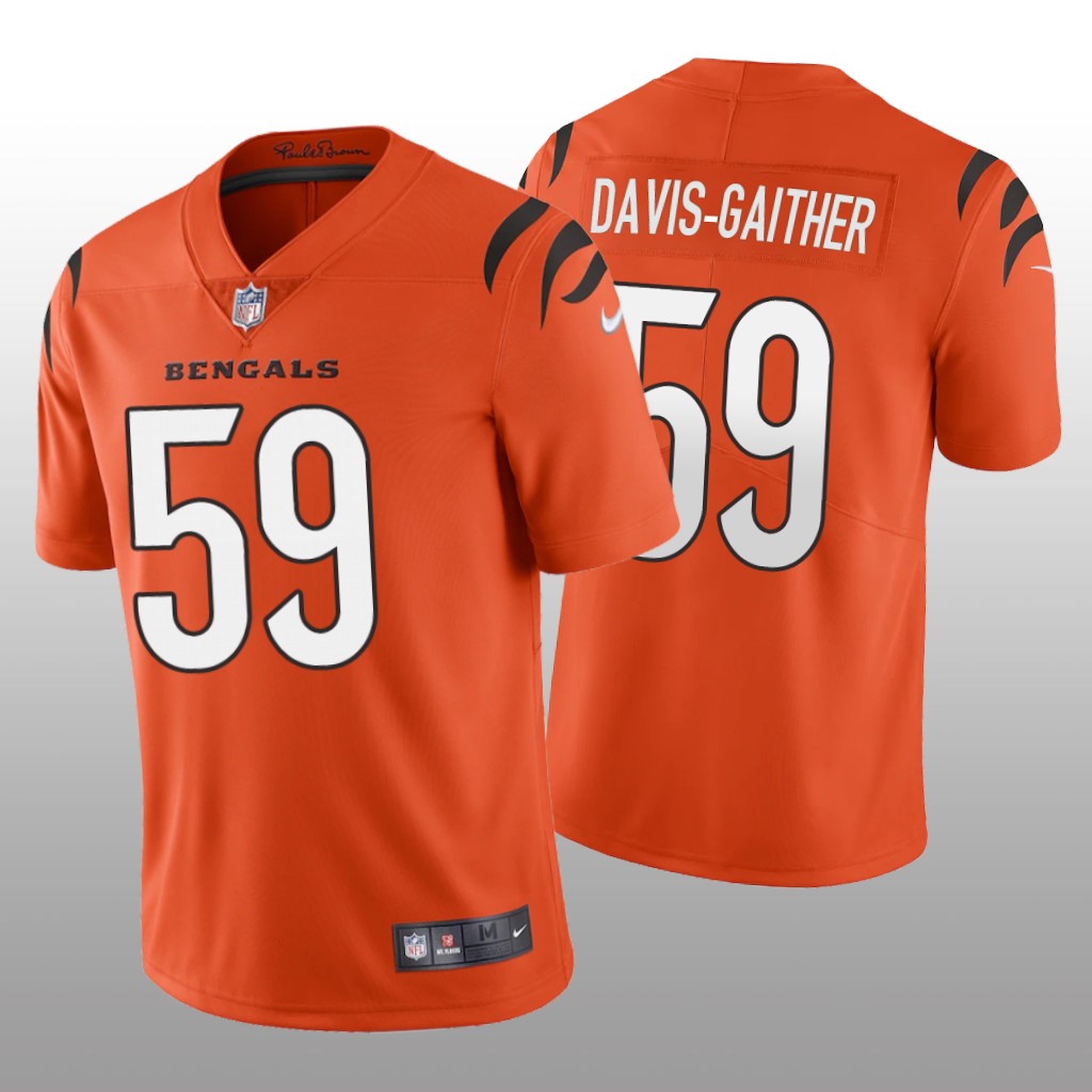 Cincinnati Bengals Akeem Davis-Gaither Orange Jersey 2021 Vapor Limited - Men's