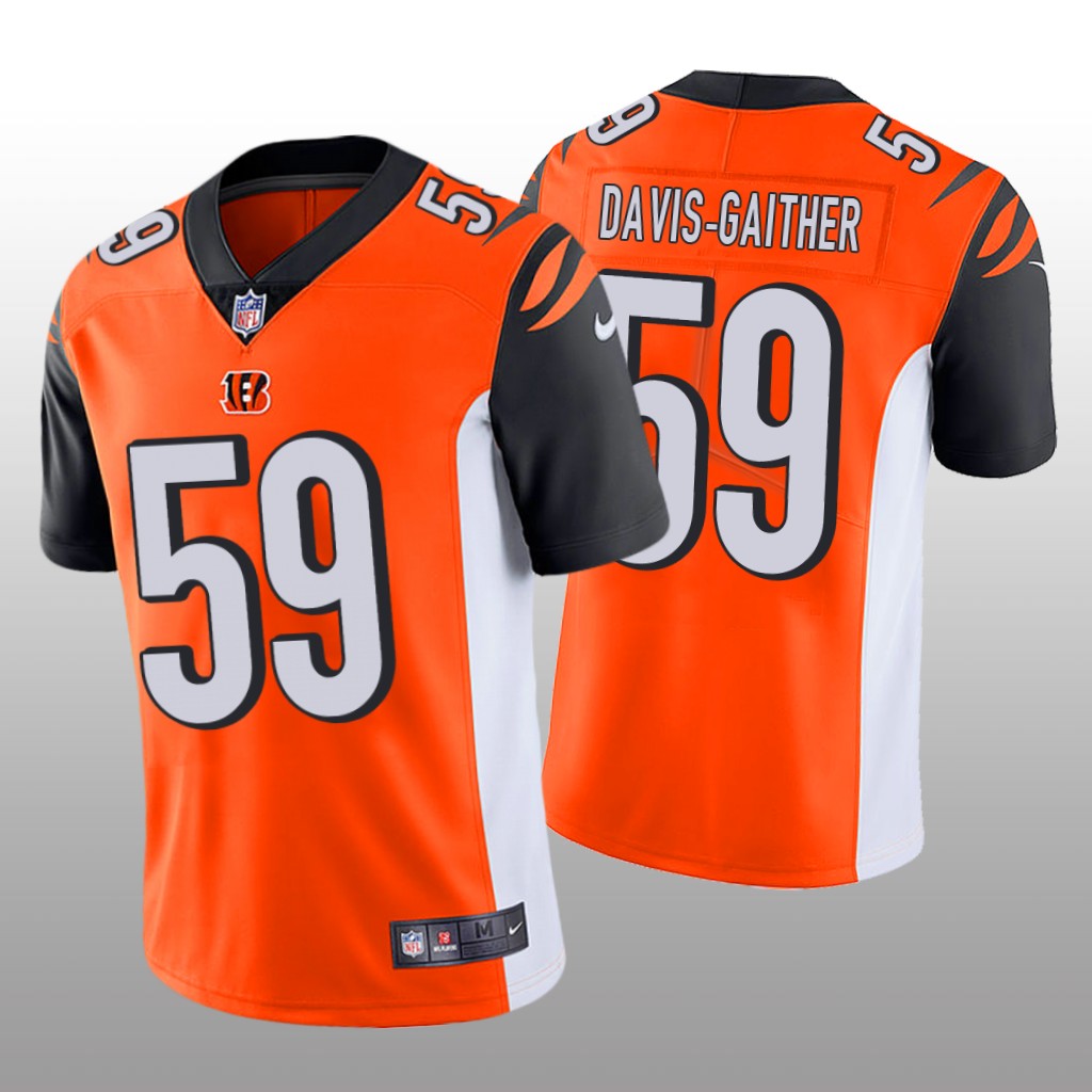 Cincinnati Bengals Akeem Davis-Gaither Orange Jersey Vapor Limited - Men's