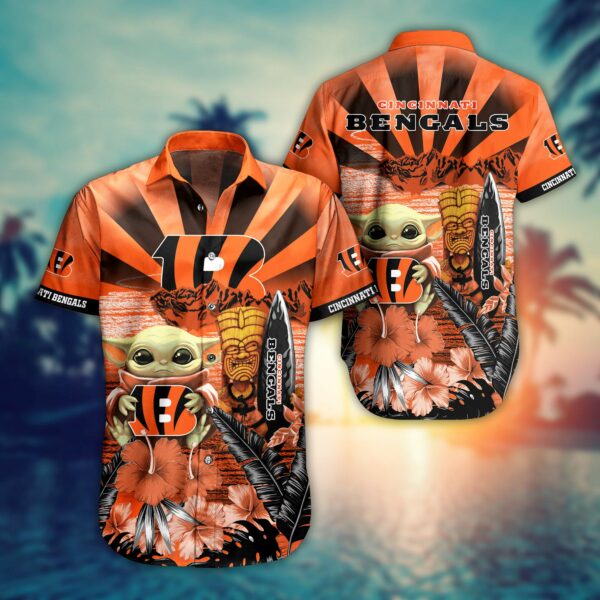 Cincinnati Bengals Baby Yoda Summer Hawaiian Shirt