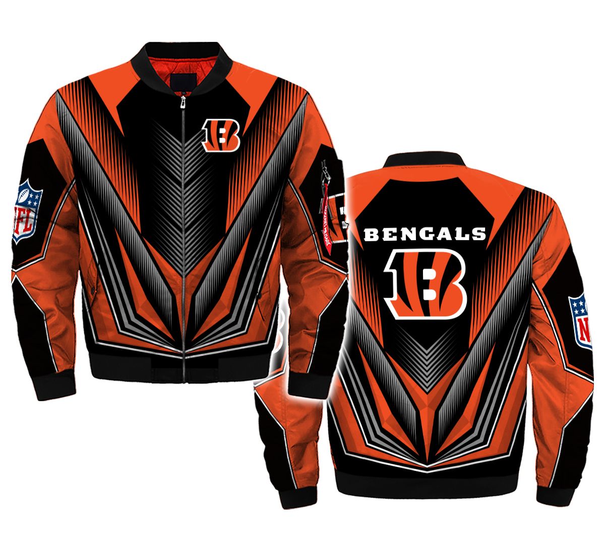 Cincinnati Bengals Bomber Jacket For Fan Newest Design 3D Bomber Jacket For Men For Women Bomber Jacket All Over 3D Printed 2020