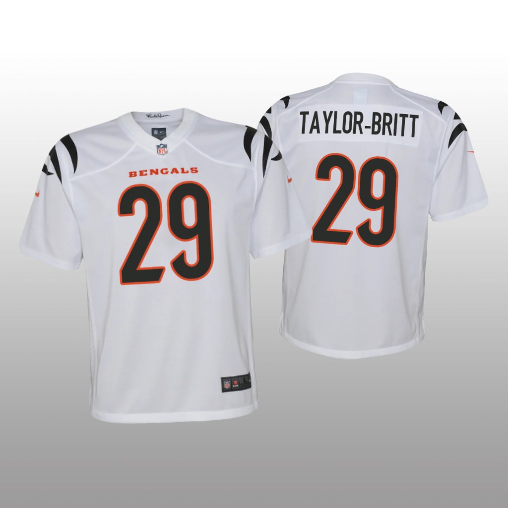 Cincinnati Bengals Cam Taylor-Britt White Jersey Game - Youth