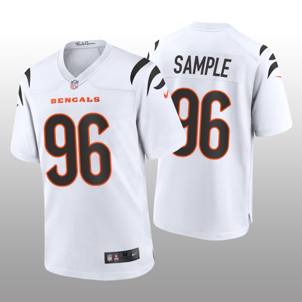 Cincinnati Bengals Cameron Sample White Jersey Game - Men's