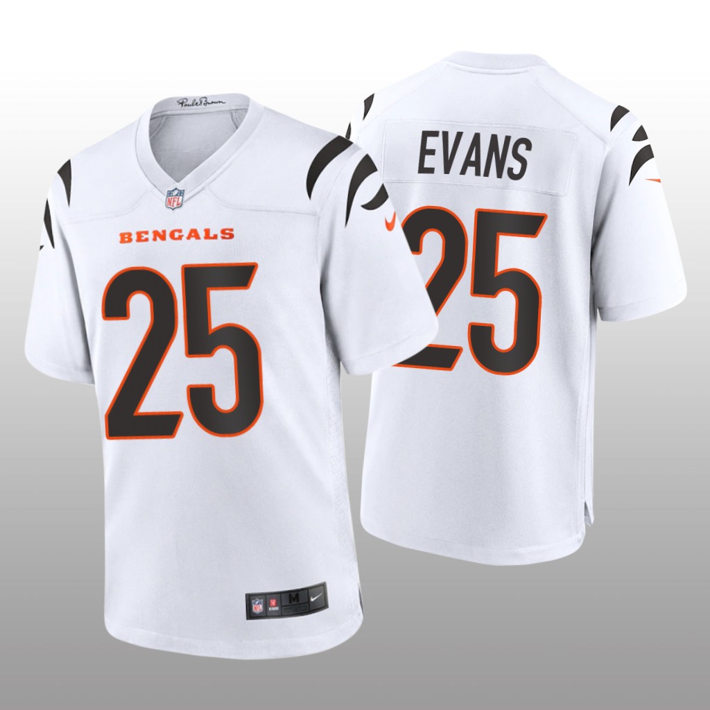 Cincinnati Bengals Chris Evans White Jersey Game - Men's