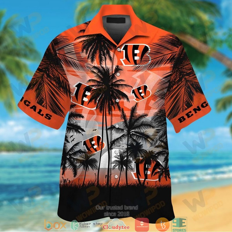 Cincinnati Bengals coconut island grey Hawaiian Shirt