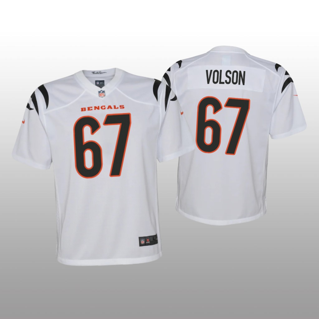 Cincinnati Bengals Cordell Volson White Jersey Game - Youth