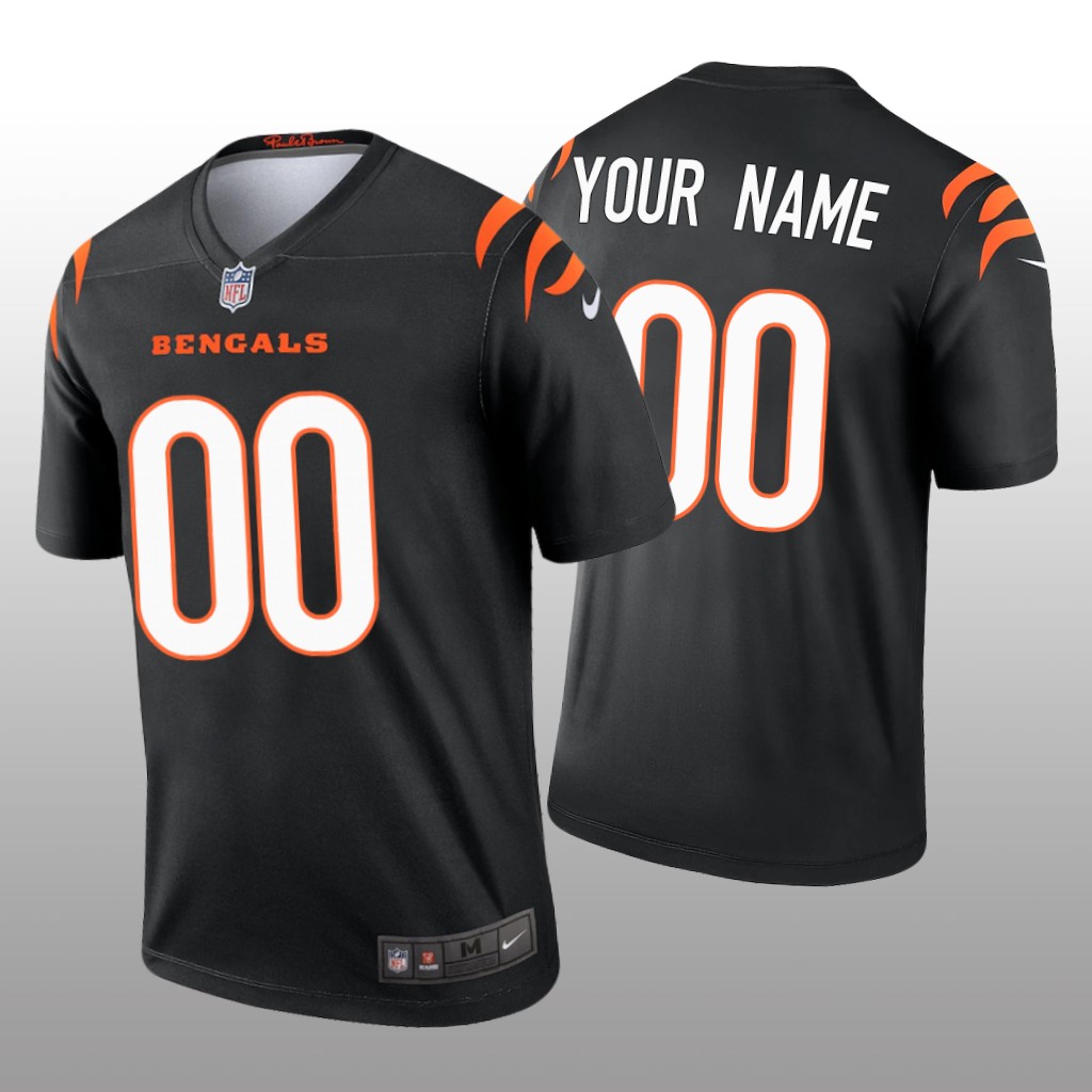 Cincinnati Bengals Custom Black Jersey Legend - Men's