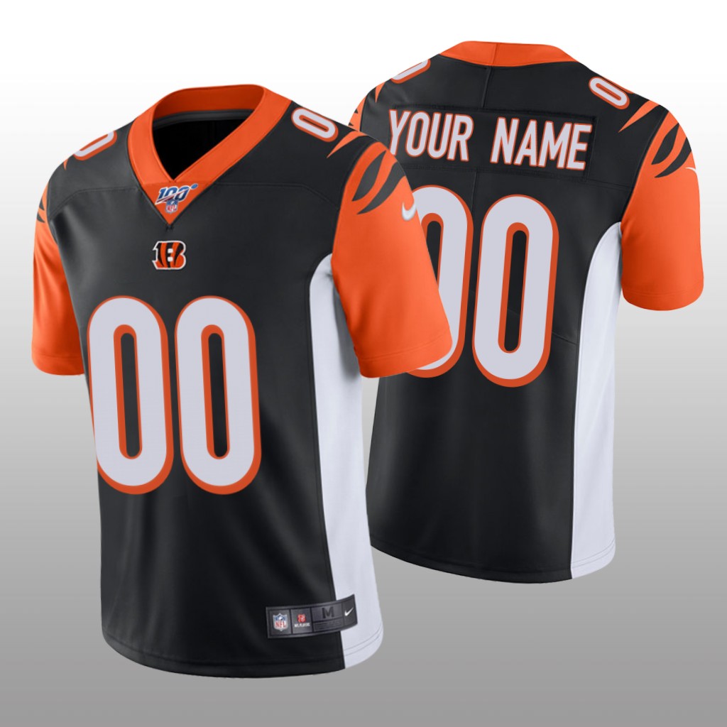 Cincinnati Bengals Custom Black Vapor Limited Jersey 100th Season - Men's