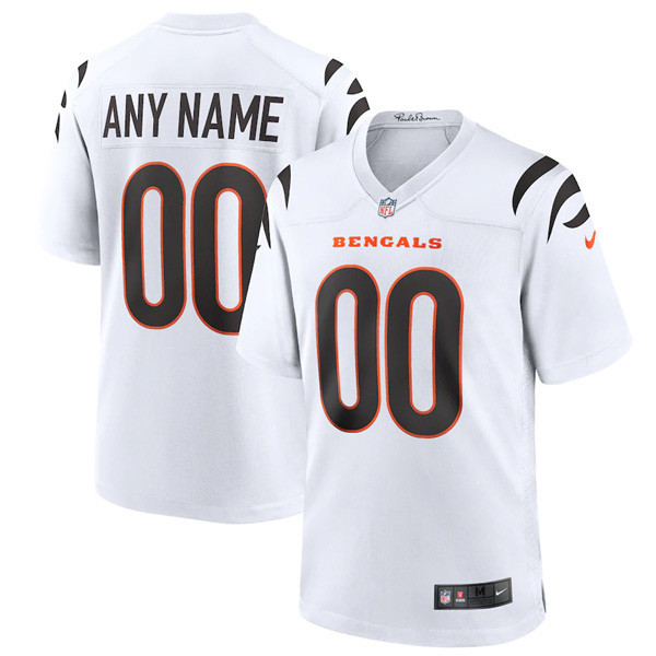 Cincinnati Bengals Custom White Jersey - All Stitched 