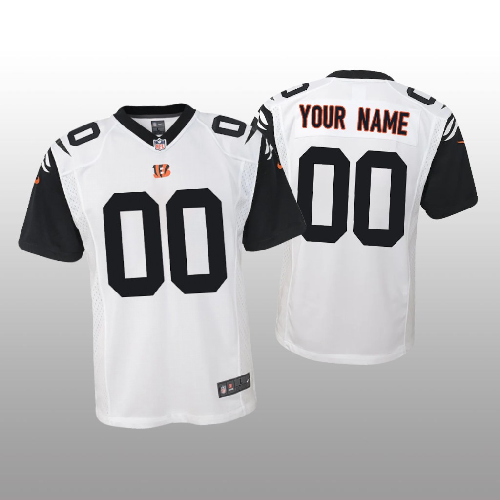 Cincinnati Bengals Custom White Jersey Game - Youth