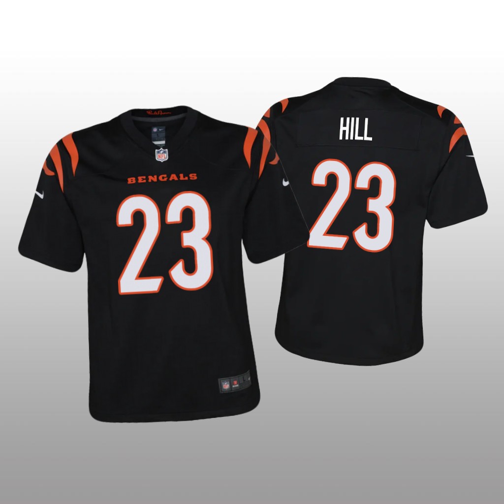 Cincinnati Bengals Daxton Hill Black Jersey Game - Youth