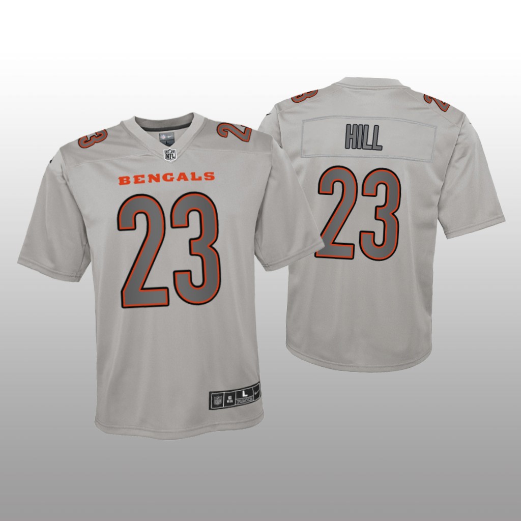 Cincinnati Bengals Daxton Hill Gray Jersey Atmosphere Fashion Game - Youth