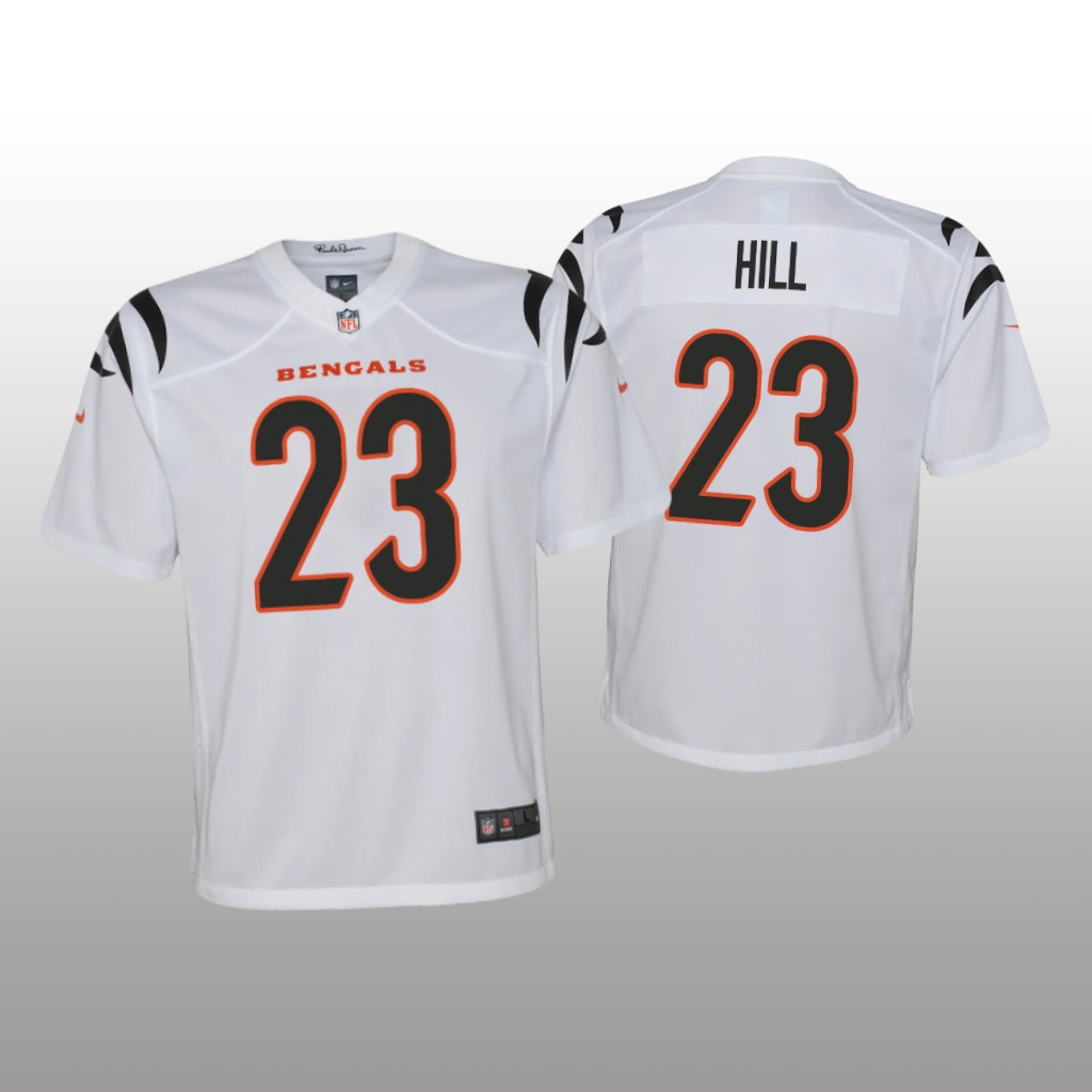 Cincinnati Bengals Daxton Hill White Jersey Game - Youth