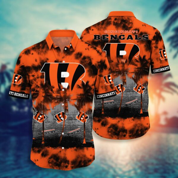 Cincinnati Bengals Distressed1 Hawaiian Shirt