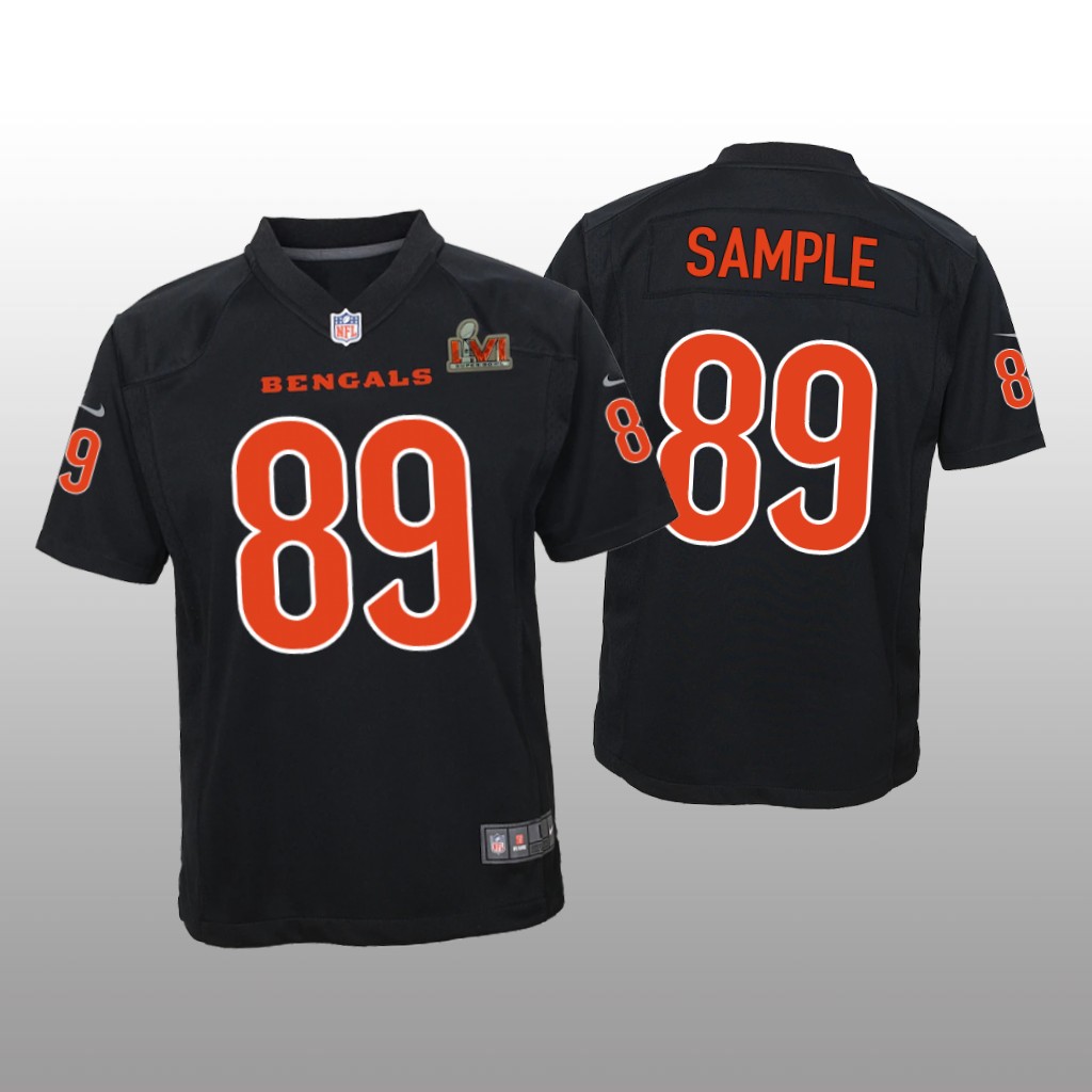 Cincinnati Bengals Drew Sample Black Game Fashion Jersey Super Bowl LVI - Youth