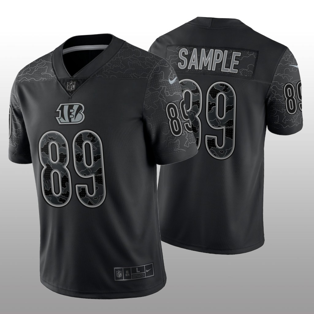 Cincinnati Bengals Drew Sample Black Jersey Reflective Limited - Men's