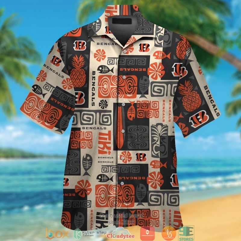 Cincinnati Bengals Fish pineapple pattern Hawaiian Shirt