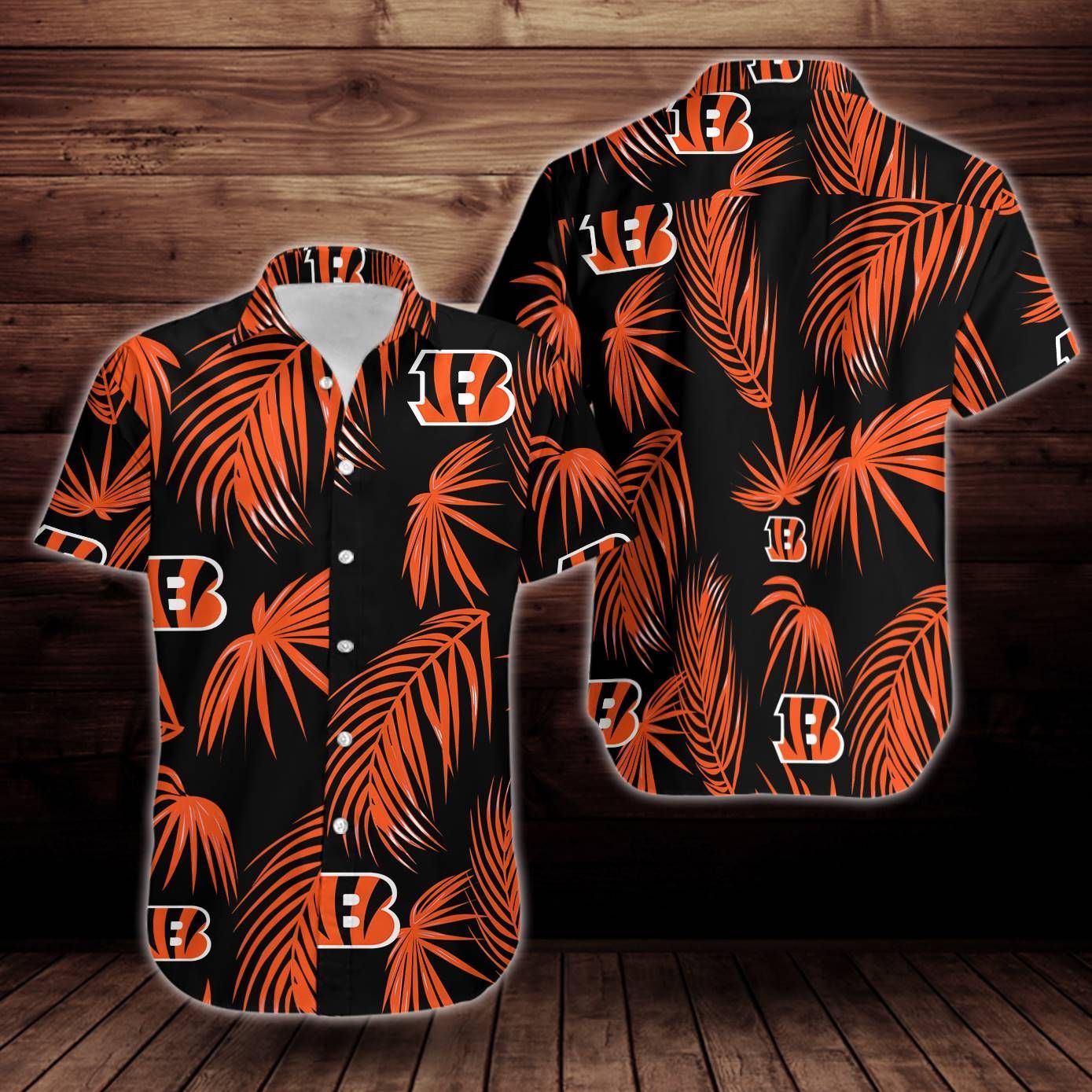 Cincinnati Bengals Flower Hawaiian Aloha Shirt Hawaiian Beach