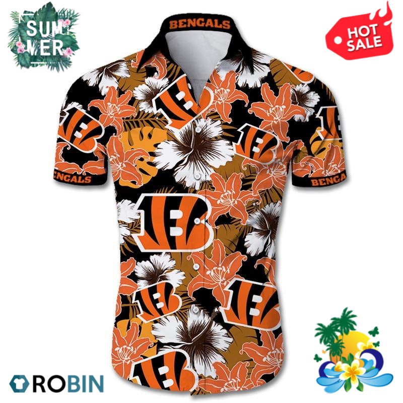 Cincinnati Bengals Flower Hawaiian Shirt
