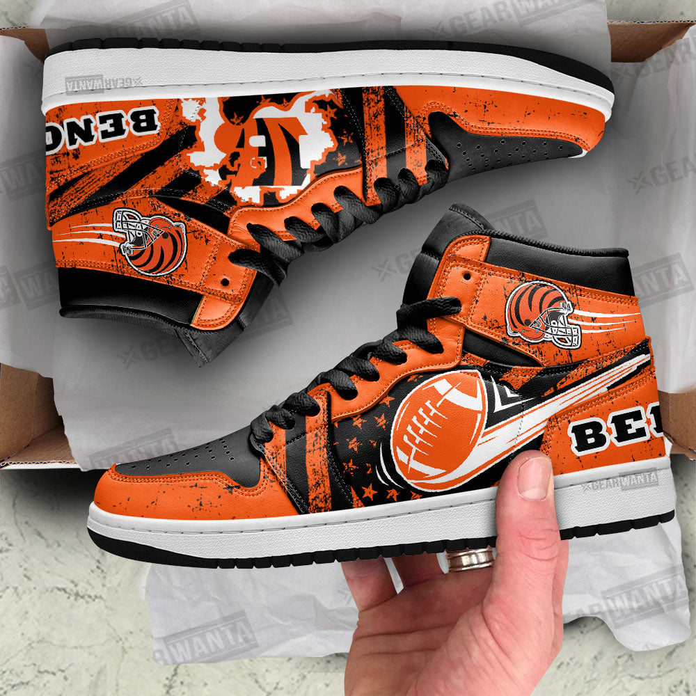 Cincinnati Bengals Football Team J1 Shoes For Fans Sneakers, Air Jordan Hightop