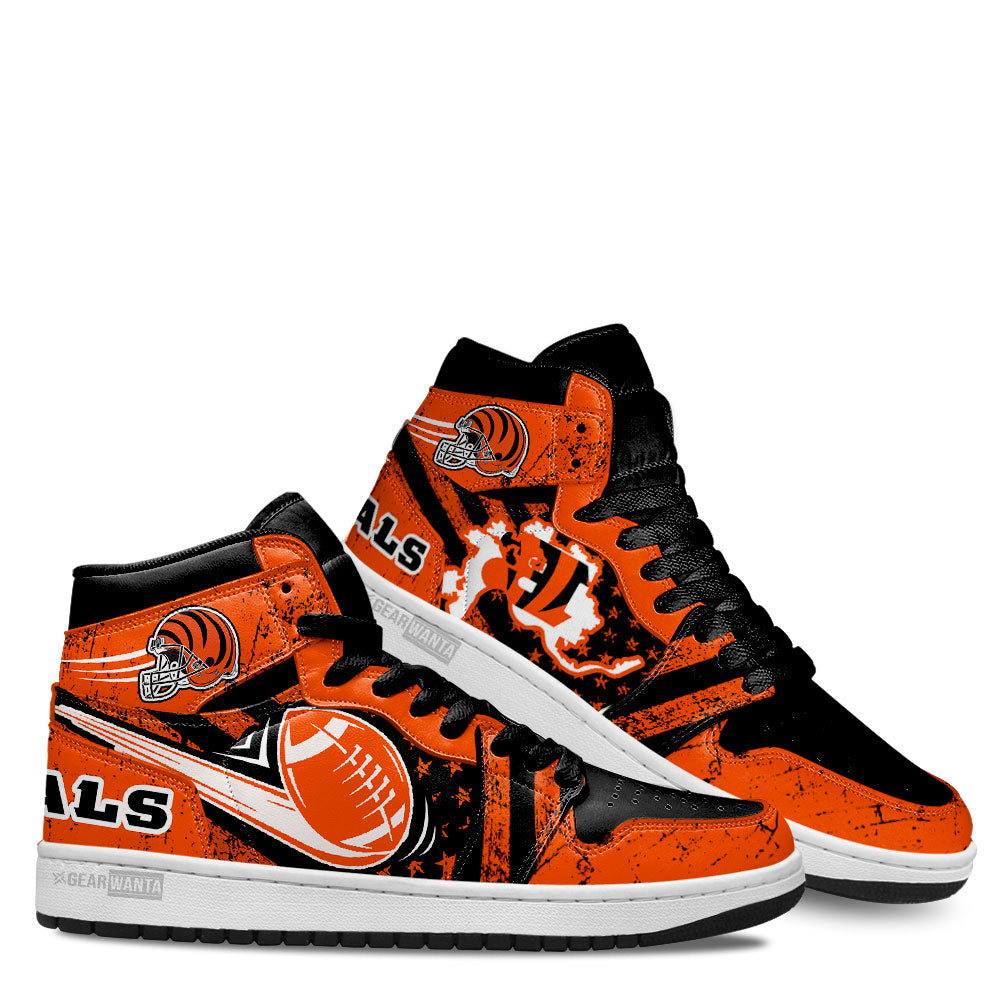Cincinnati Bengals Football Team J1 Shoes For Fans Sneakers, Air Jordan Hightop