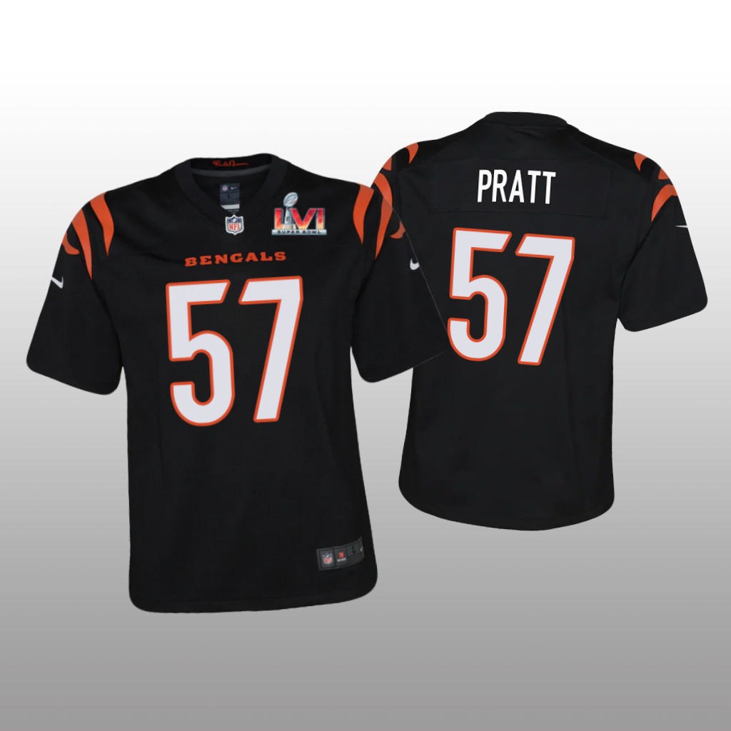 Cincinnati Bengals Germaine Pratt Black Game Jersey Super Bowl LVI - Youth