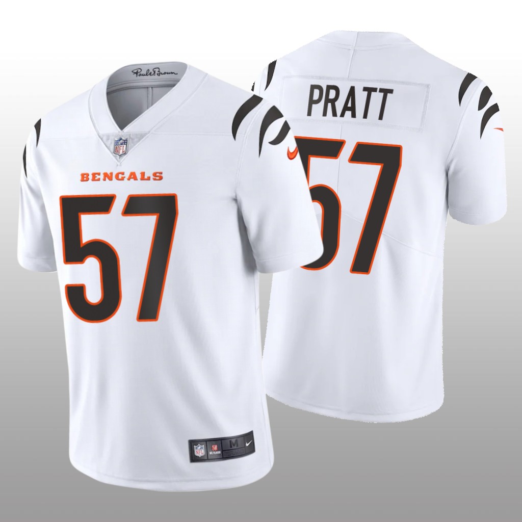 Cincinnati Bengals Germaine Pratt White Jersey 2021 Vapor Limited - Men's