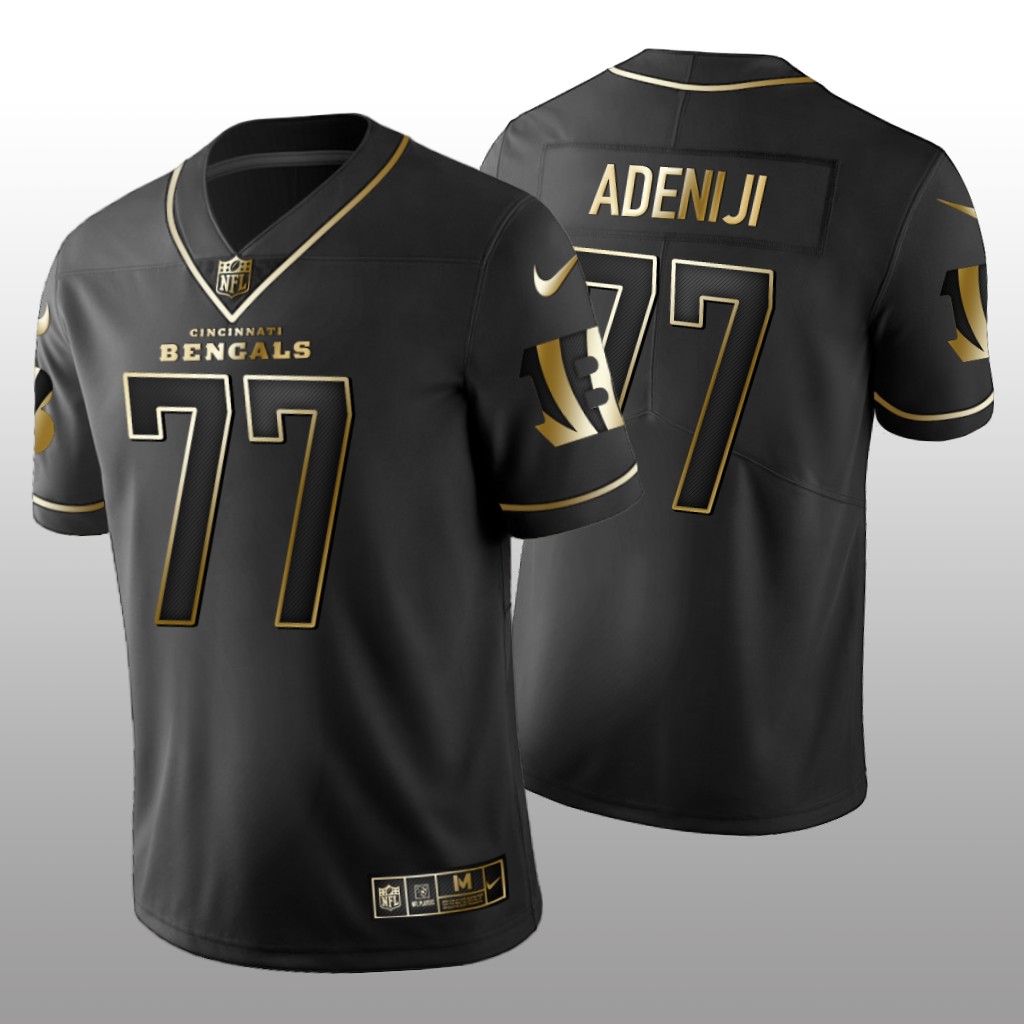 Cincinnati Bengals Hakeem Adeniji Black Jersey Golden Edition Men's