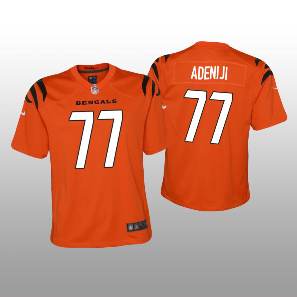 Cincinnati Bengals Hakeem Adeniji Orange Jersey Game - Youth