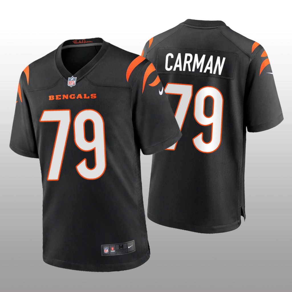Cincinnati Bengals Jackson Carman Black Jersey Game - Men's